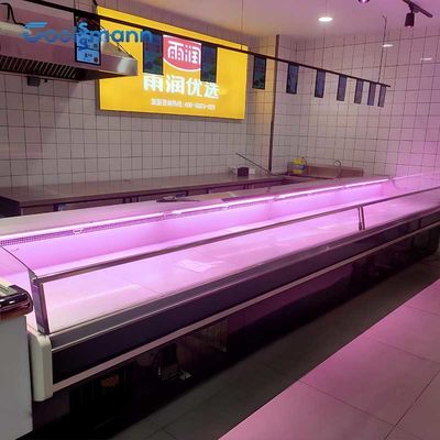 Freestanding van het de Diepvriezer570l Voedsel van de Vleesvertoning de Koelershowcase 0 - 5 ℃