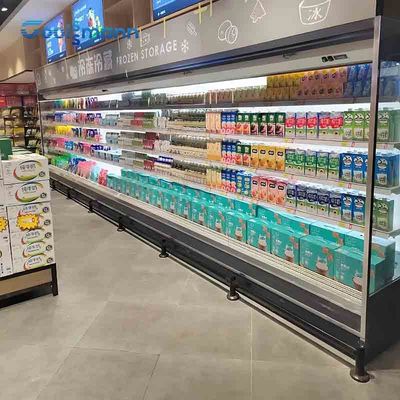 Automatisch ontdooi Gekoelde Vertoningsshowcase, de Open Koelere Koelkast van 1200L