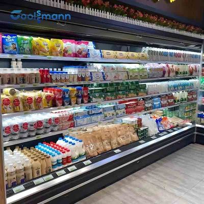 De Ijskast van de de Cakevertoning van de roestvrij staalbodem, Open de Vertoningsdiepvriezer van 2500L 580KG