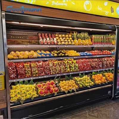 Supermarkt Open Front Display Chiller, van het Fruit Open Multideck van het Luchtgordijn de Koelkastkabinet
